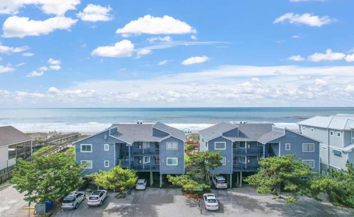 Island Club B3 aerial view with ocean behind